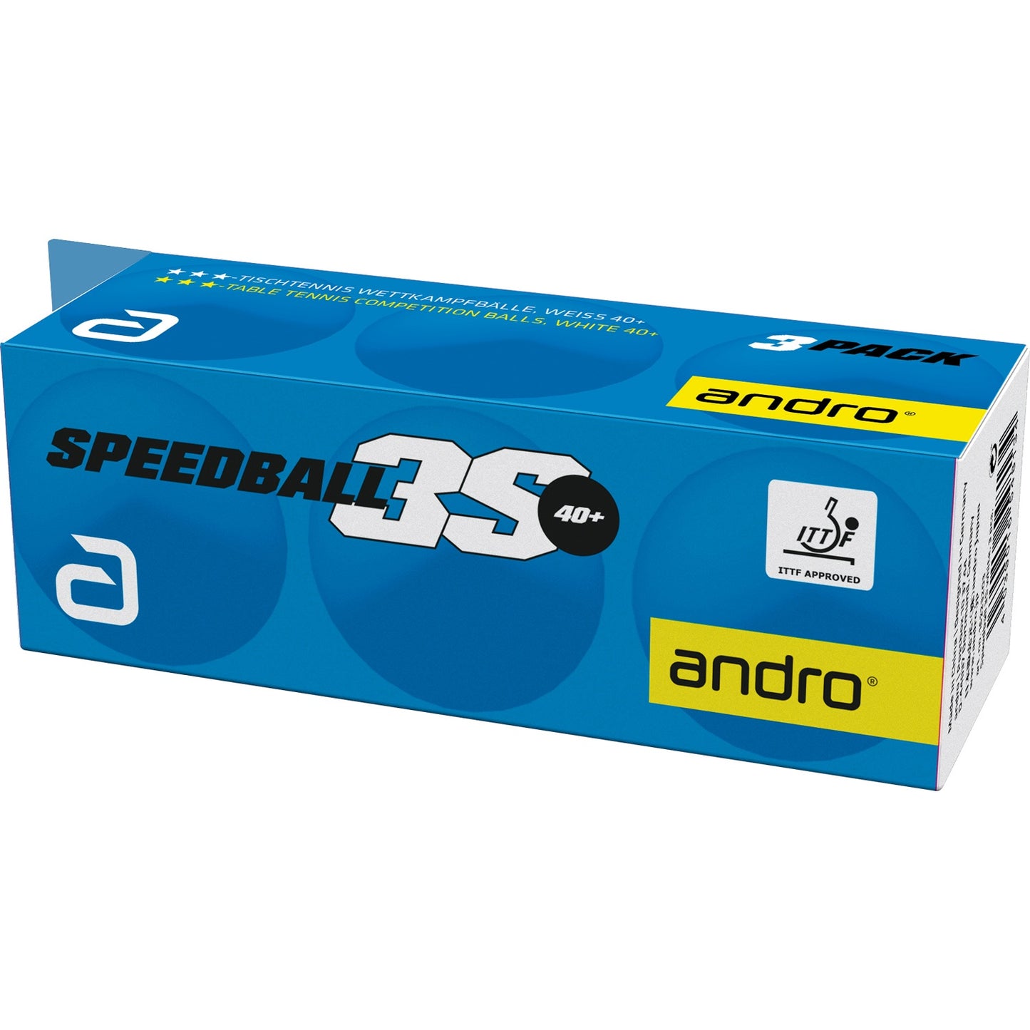 卓球用品 andro andro スピードボール3S (3個入)(※発注単位4箱) (162232)