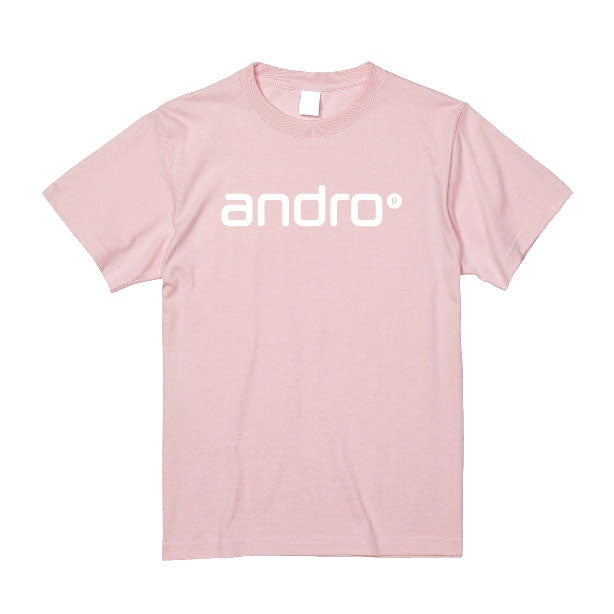 卓球用品 andro andro ナパTシャツ コットン ベビーピンク×ホワイト (300023045)