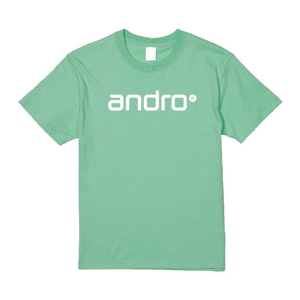 卓球用品 andro andro ナパTシャツ コットン ライトグリーン×ホワイト (300023046)