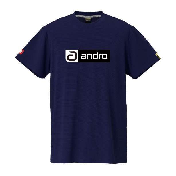 卓球用品 andro andro ナパTシャツ デオ CB ネイビー×ホワイト (300023062)