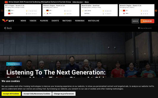【中国スマッシュ2026開催！】激戦を振り返る！日本選手躍動と卓球界の未来を担う次世代育成に注目！