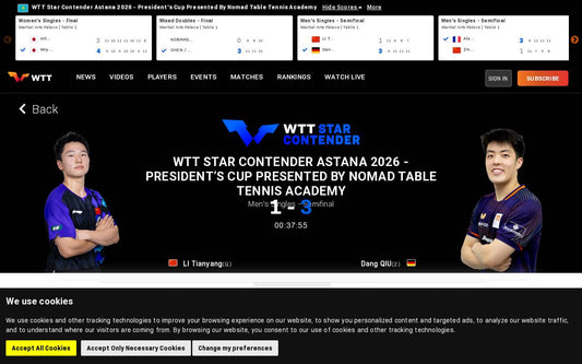 WTTスターコンテンダーアスタナ2026速報！木原美悠選手が女子シングルス＆ダブルスで二冠達成の快挙！