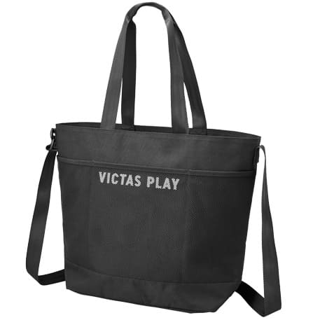 VICTAS メッシュポケットダブルストラップトート ブラック (682501)