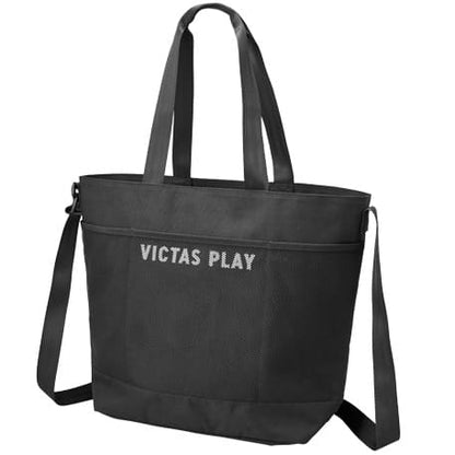 VICTAS メッシュポケットダブルストラップトート ブラック (682501)