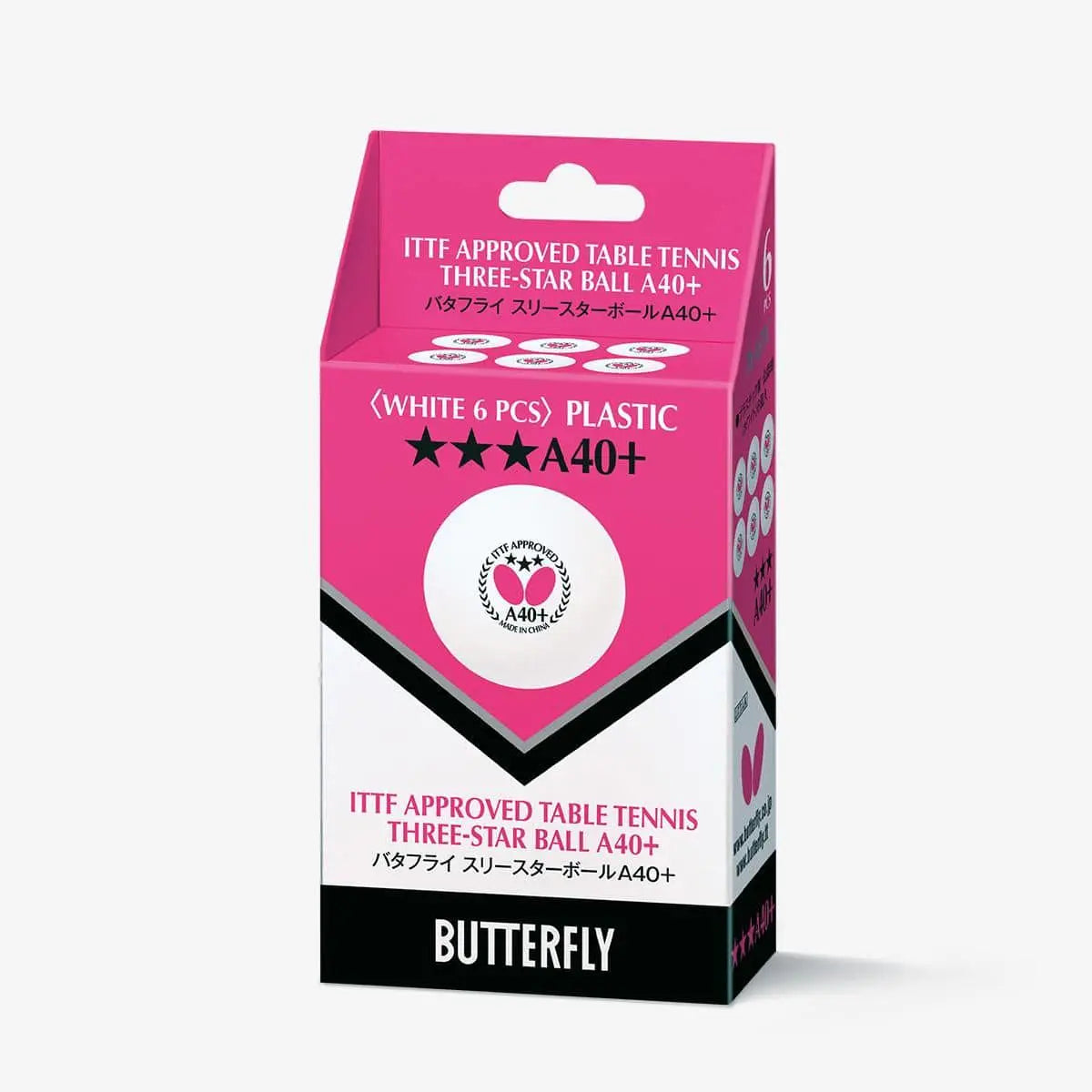 卓球用品 株式会社タマス Butterfly スリースターボールA40+(6個入) (95780)
