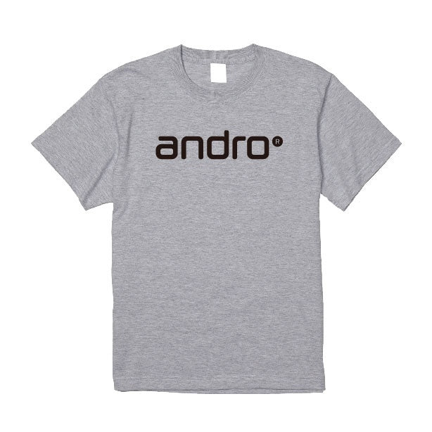 卓球用品 andro andro ナパTシャツ コットン グレー×ブラック (300023043)