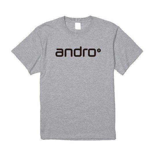 卓球用品 andro andro ナパTシャツ コットン グレー×ブラック (300023043)