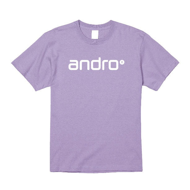卓球用品 andro andro ナパTシャツ コットン パープル×ホワイト (300023044)