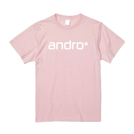 卓球用品 andro andro ナパTシャツ コットン ベビーピンク×ホワイト (300023045)