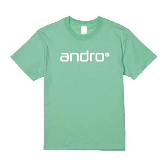 卓球用品 andro andro ナパTシャツ コットン ライトグリーン×ホワイト (300023046)
