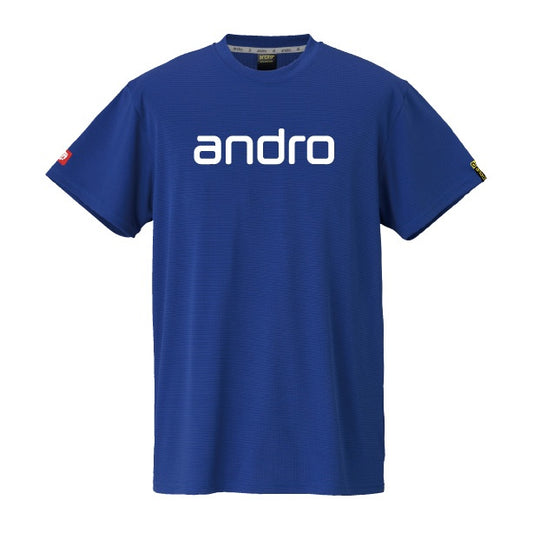 卓球用品 andro andro ナパTシャツ デオ ディープブルー×ホワイト (300023052)