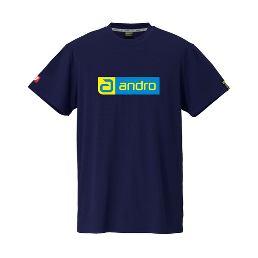 卓球用品 andro andro ナパTシャツ デオ CB ネイビー×シアン (300023061)