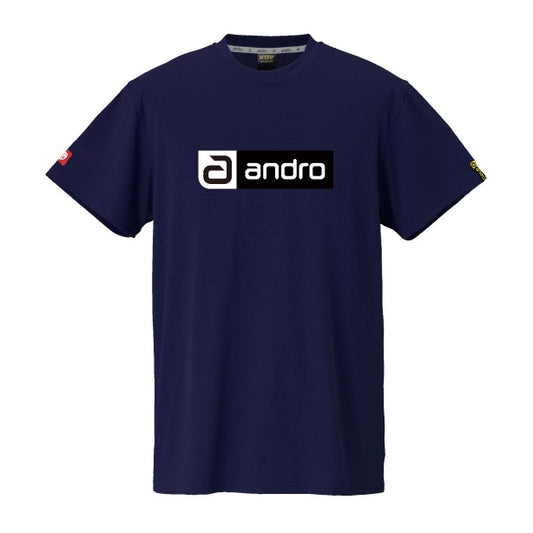 卓球用品 andro andro ナパTシャツ デオ CB ネイビー×ホワイト (300023062)