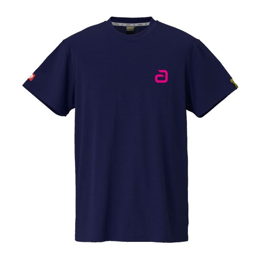 卓球用品 andro andro ナパTシャツ デオ アルファ ネイビー×ピンク (300023068)